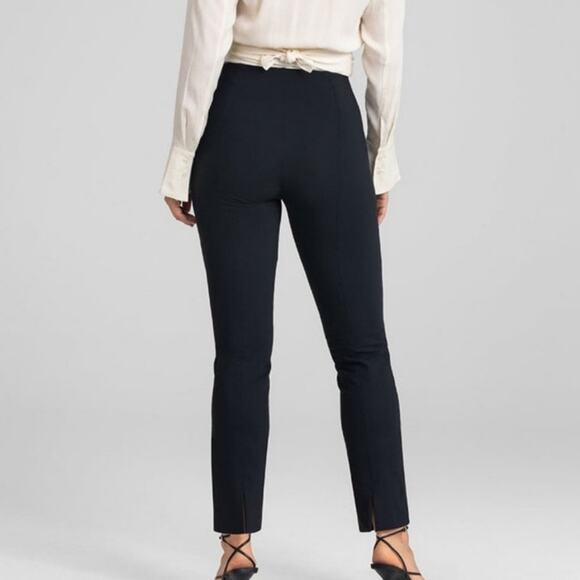 Honeylove Perfectionist pant black pull on slacks seamed split hem tapered - Picture 1 of 9